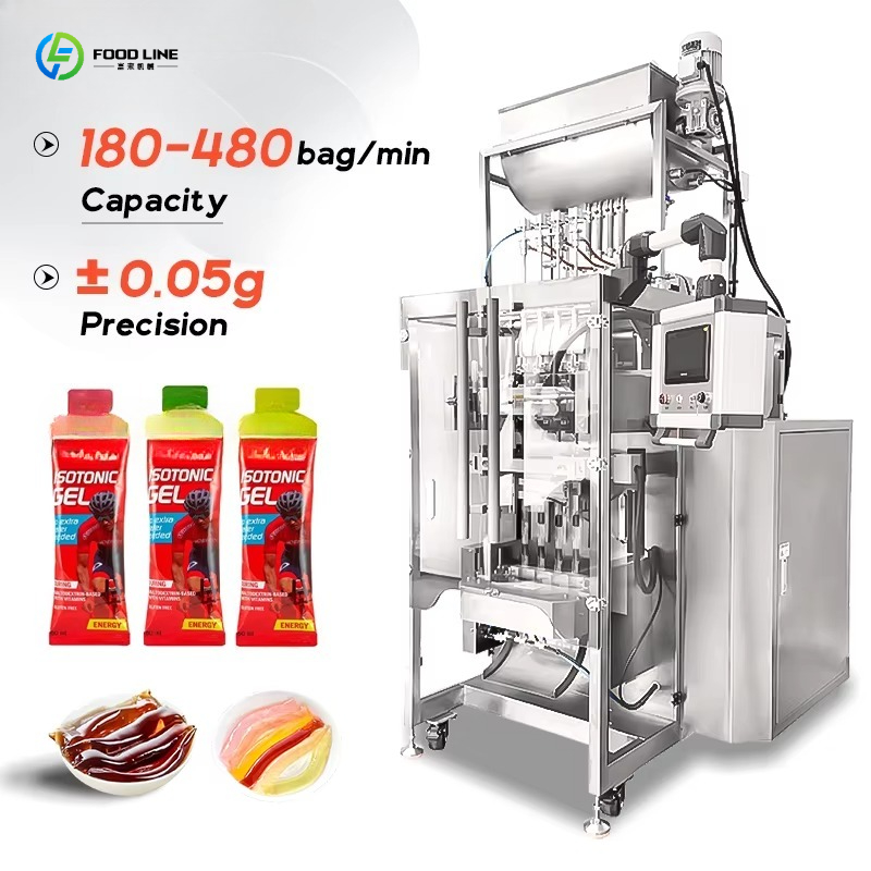 Energy Gel Pack - Automatische multilane verpakkingsmachine voor onregelmatig gevormde