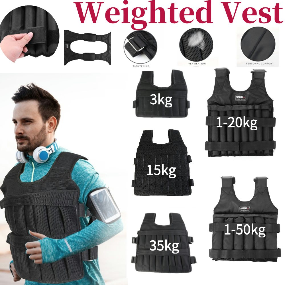 Running Gear Vest - 3/15/35kg Trainingsgewichtjas Verstelbaar trainingsvest Trainingsapparatuur voor