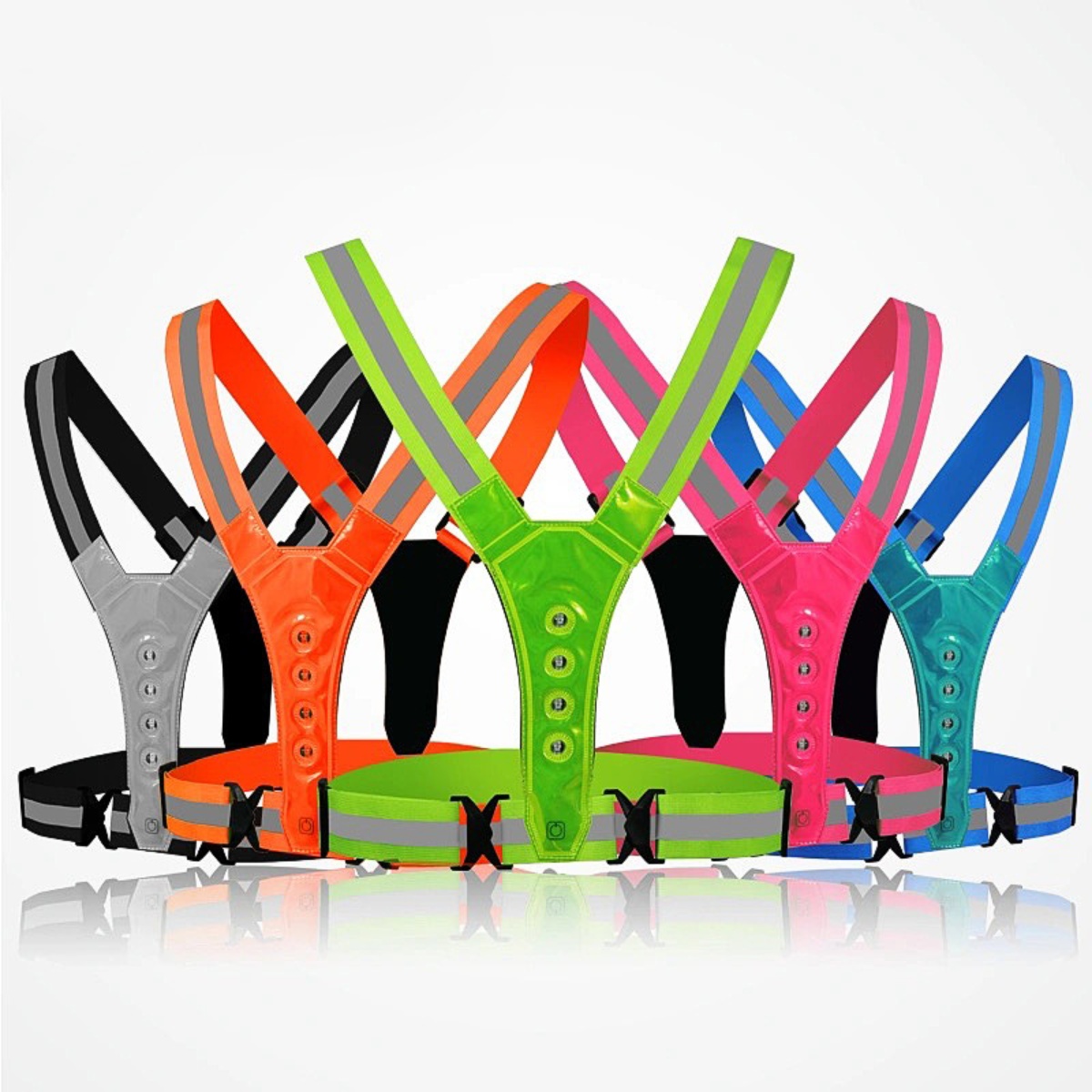 Running Gear Winter Men - Verstelbaar LED-hardloop- en fietsveiligheidsvest voor heren