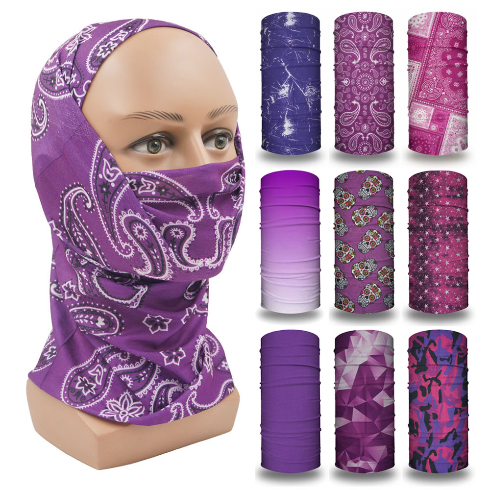 Head Gear Running - Paarse bivakmuts dames hardlopen camping hoofdband