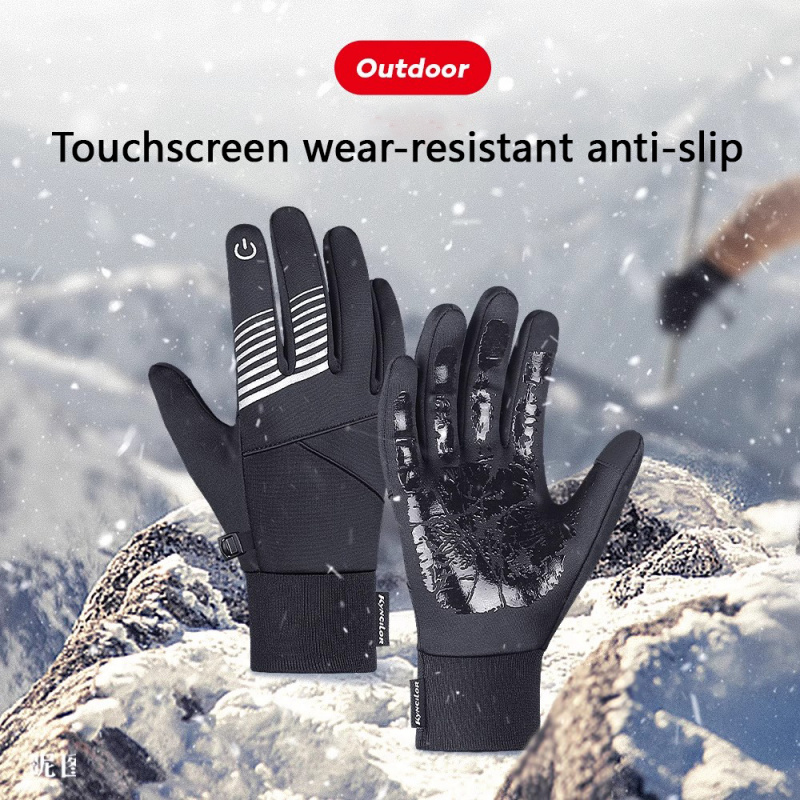 Running Gear Winter Men - Winterfietshandschoenen voor heren Dames Warm waterdicht