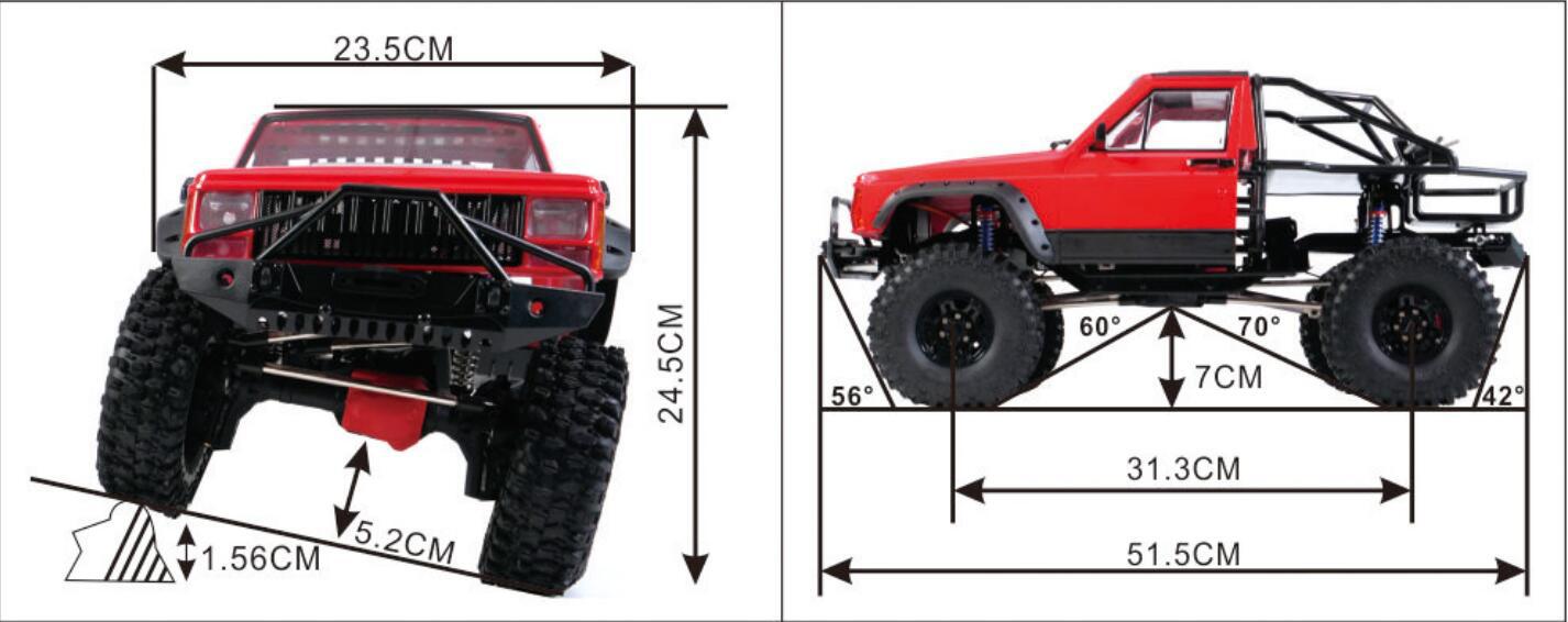 Axing RC Crawler, Cherokee Roc - Running Gear Car recensie en prijs