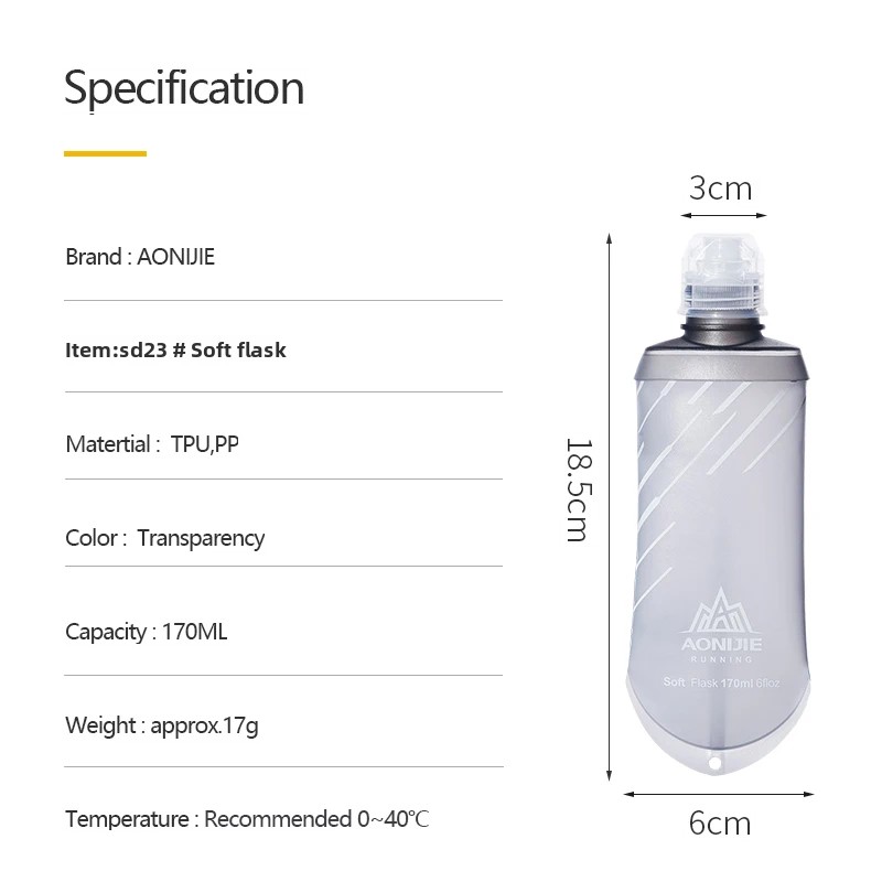 AONIJIE SD23 TPU Opvouwbare 17 - Energy Gel Pack recensie en prijs